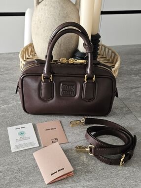 Miu Miu Arcadia Brown Leather Bag